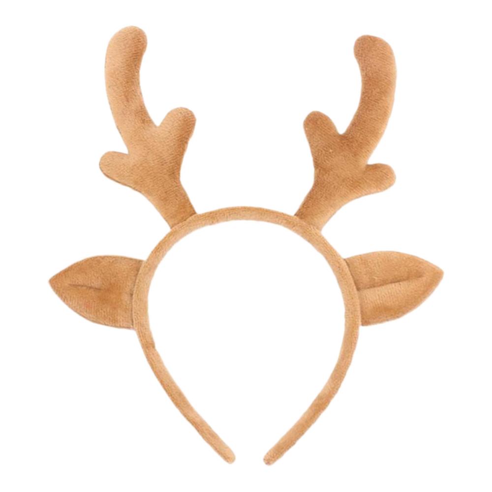 Christmas Headband Xmas Realistic Reindeer Horn Headband Happy New Year Photo Props Merry Christmas Decor Gifts for Kids