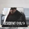 Residents Evils 9 Leon Keneddy Blanket Multi-size Warm Cozy Fluffy Games Throw Blankets for Couch Sofa and Bed