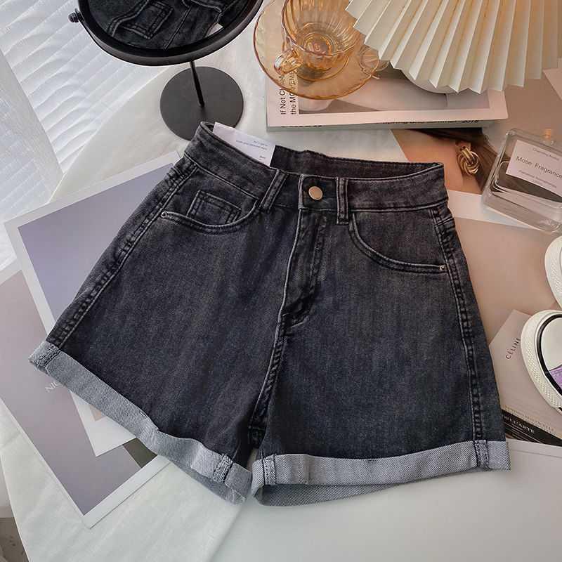 Korean High-Waisted Loose Denim Shorts - Slimming Casual Summer Hot Pants for Women