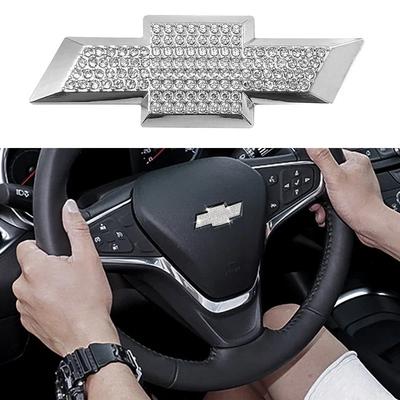 Crystal Bling Car Steering Wheel Emblem Center Logo Sticker for AVEO CAPTIVA CRUZE MALIBU ORLANDO Sail SILVERADO SPARK