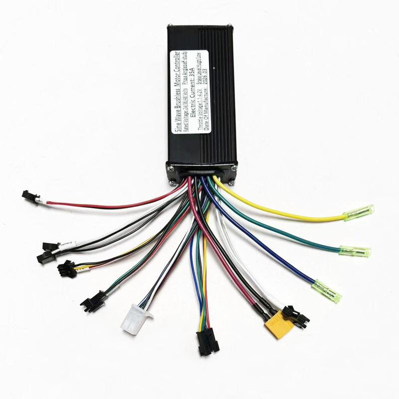 24V/36V/48V E-bike Sine wave controller Self-learn 750W/1000W 6 Pin Hall 35A 3-mode for UART NO.2 S866 SW900 display e-scooter