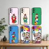 Cute Cartoon Couple Phone Case For Samsung S25,S24,S21,S22,S23,S30,Ultra,S20,Plus,Fe,Note,10,9,5G Black Cover
