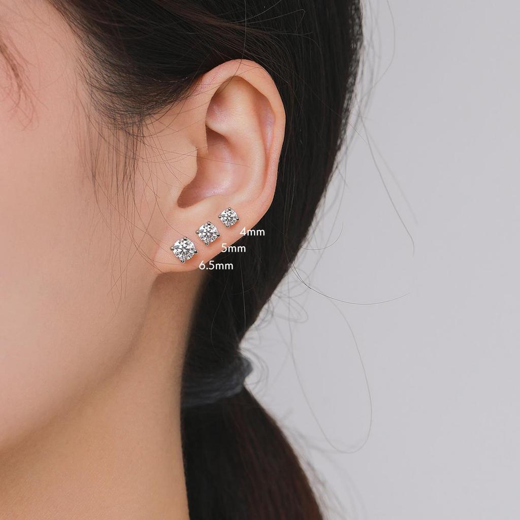 Modian Moissanite 1CT 2CT D Color VVS1 EX Luxury Stud Earrings 925 Sterling Silver Sparkling Earrings For Women Wedding Jewelry