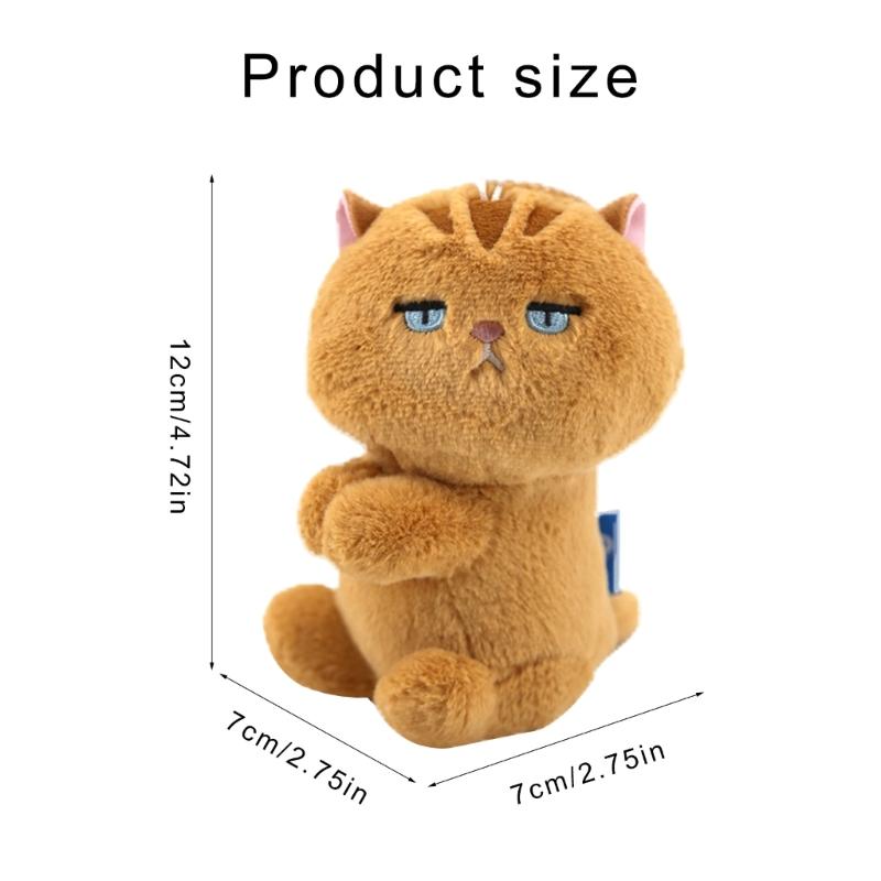 Adorable Kitty Clip Holder Multifunctional Fabric Cats Clip Pendant Keychain for Holding Small Objects in Place