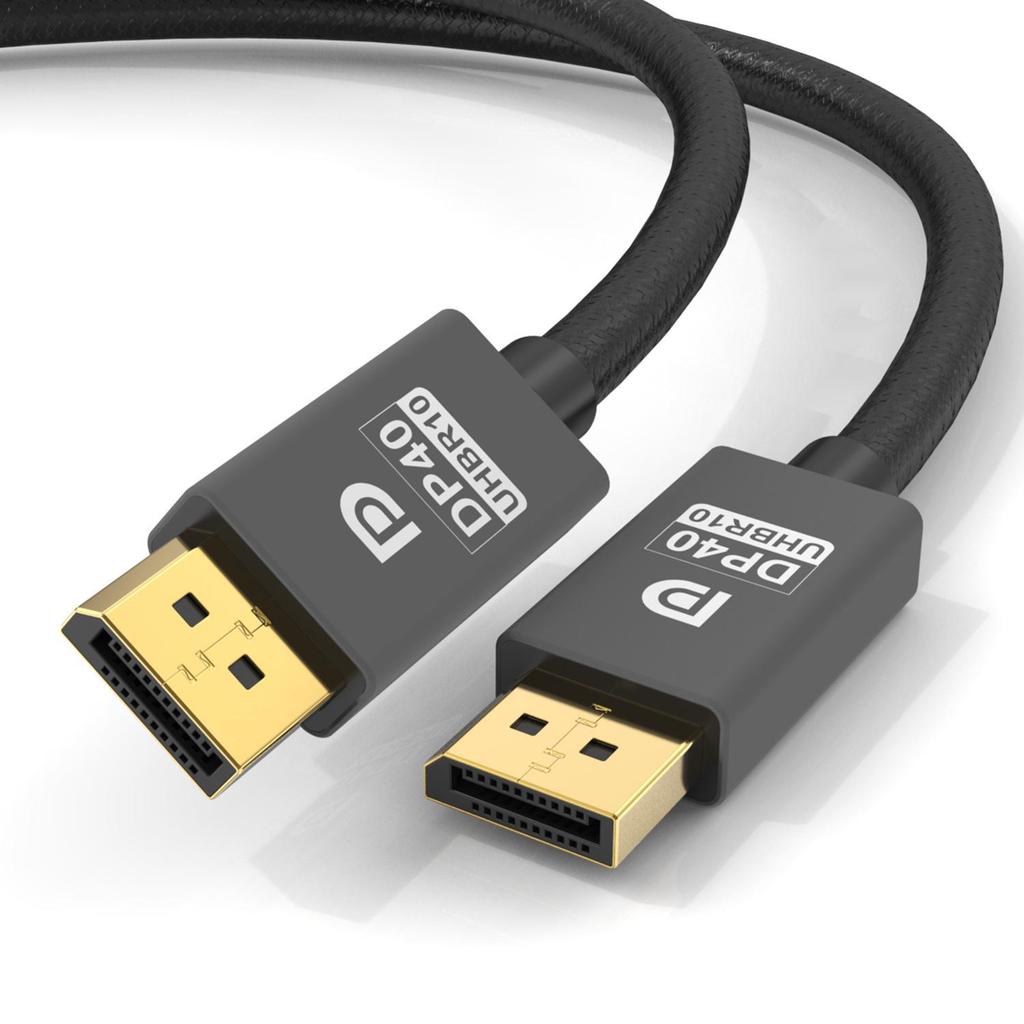 DP 2.1 HD Monitor Cable UHBR10 40Gbps Large DP to DP Adapter Cable