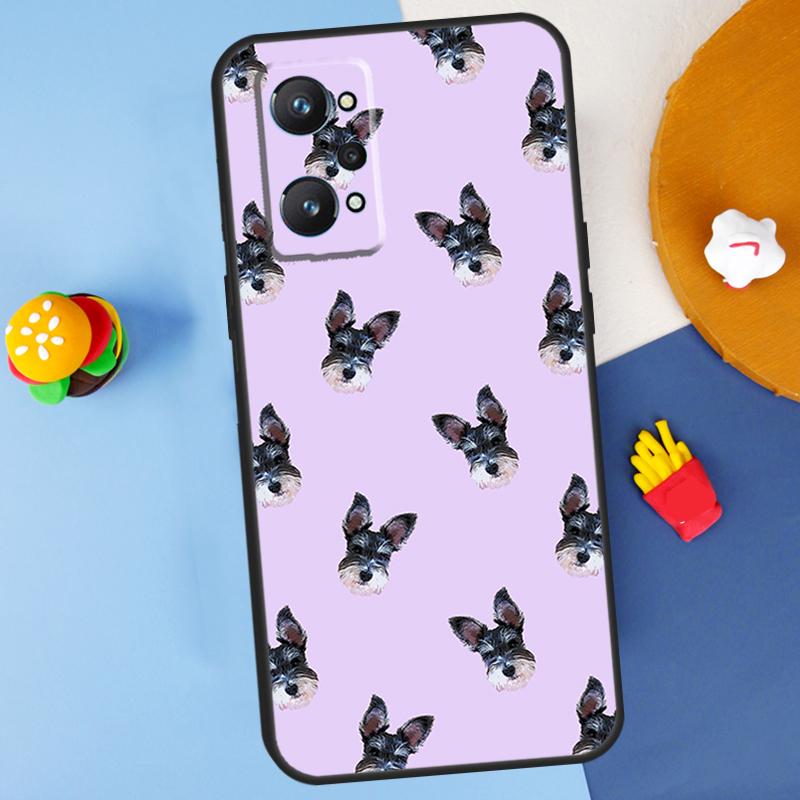 Schnauzer Puppy Dog For Realme 11 10 12 13 14 Pro Plus GT 5 6 6T GT7 Pro C61 C53 C51 C21Y C25S C55 C67 C75 Case
