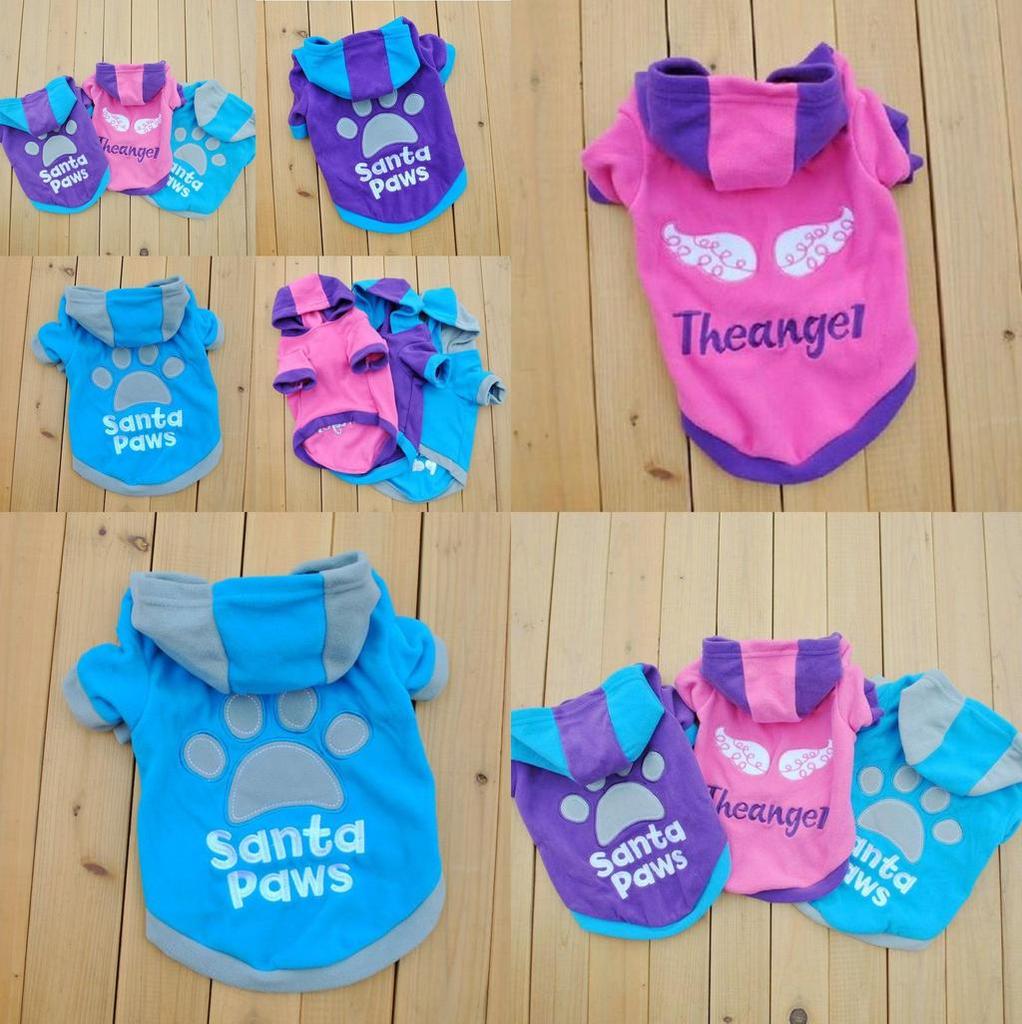 Soft Dog Pet Winter Warm Cute Pajamas Hooded Puppy Clothes Coat Jumpsuit