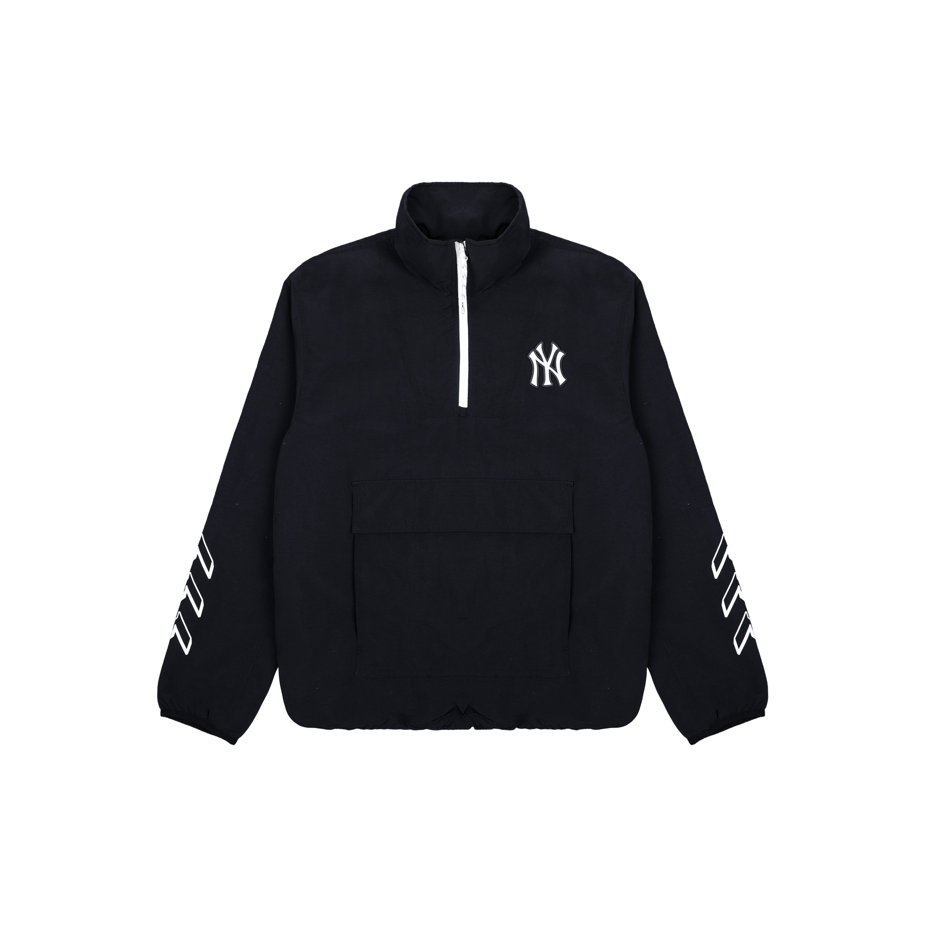 MLB New York Yankees Baseball Pullover Halbreißverschluss Jacke Unisex Jacken Schwarz 31JPU6131-50L M black