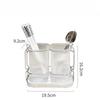 Wall Mounted Kitchen Cutlery Organizer Light Luxury Chopstick Spoon Holder Stainless Steel Utensil Drying Rack
