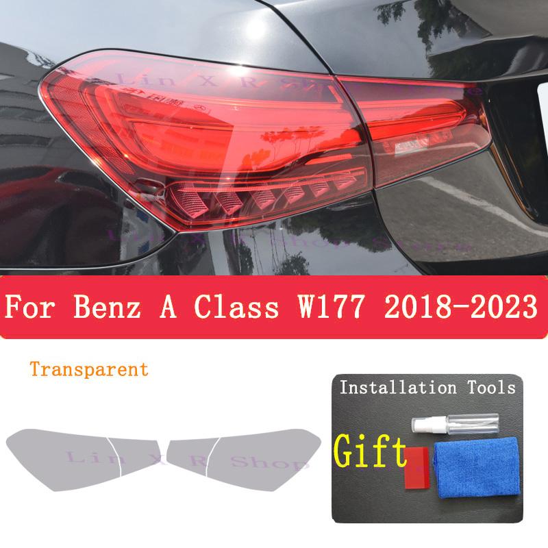 For Benz A Ciass W177 2018- TPU Car Exterior Headlights Anti-Scratch Protective Film Headlamps Repair Sticker Accessories