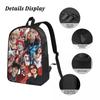 DUH! P1Harmony Kpop Kids Backpack Lunch Box Pencil Boxes for Boys Girls Kindergarten Backpacks Kawaii School Bag Bookbag Set