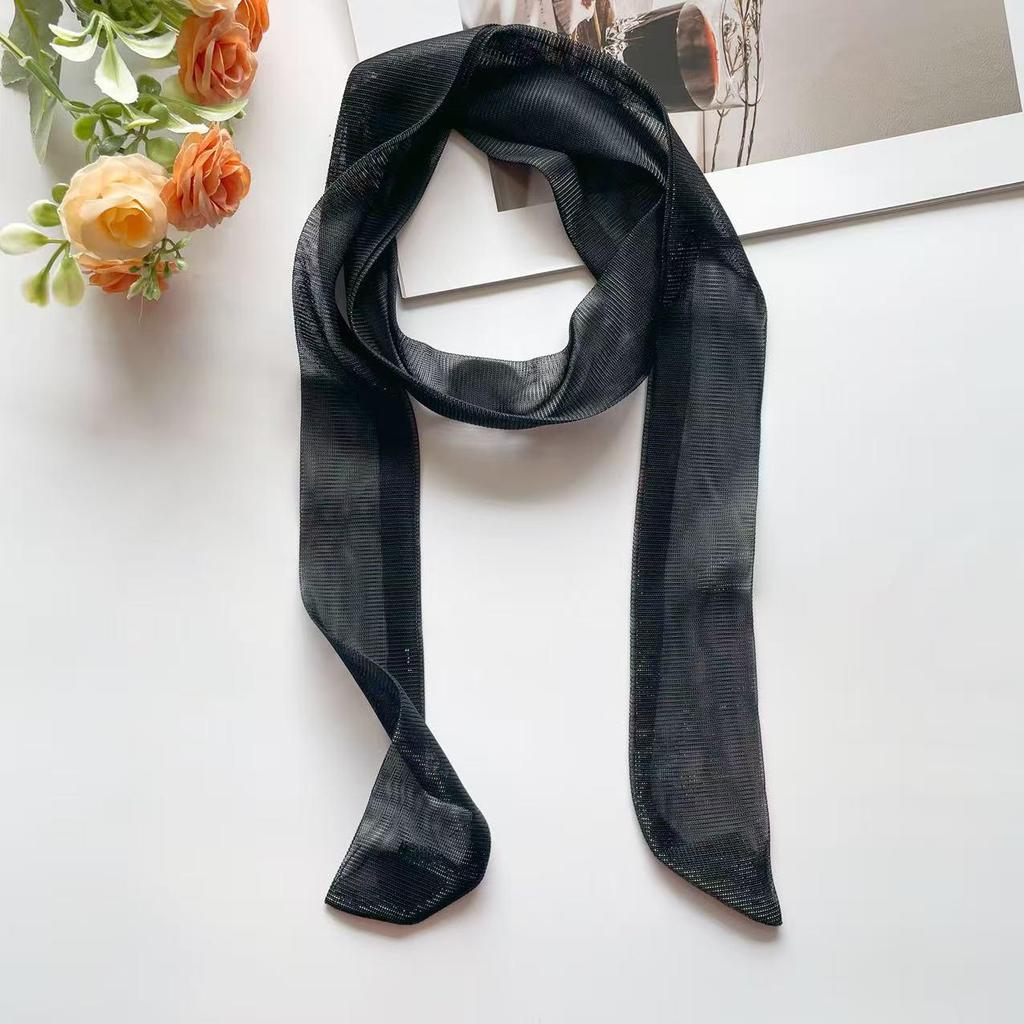 Korean Style Summer Iridescent Pearlescent Silk Scarf - Lightweight & Breathable