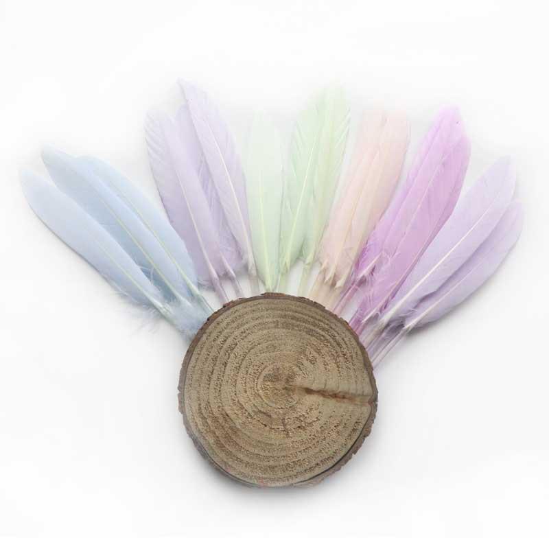 20Pcs Goose And Duck Feather Small Straight Knife 12Cm High Quality Color Diy Jewelry Material Accessories Real Hair