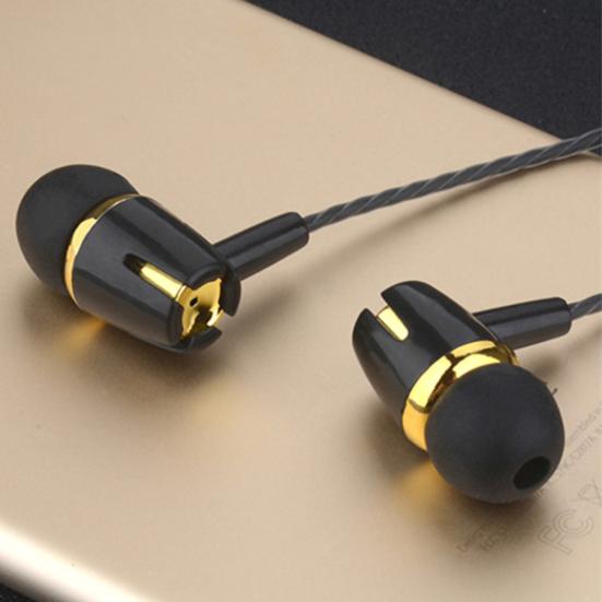 Fone de ouvido intra-auricular de 3,5 mm com graves pesados e fone de ouvido com fio de plástico moderno para smartphone