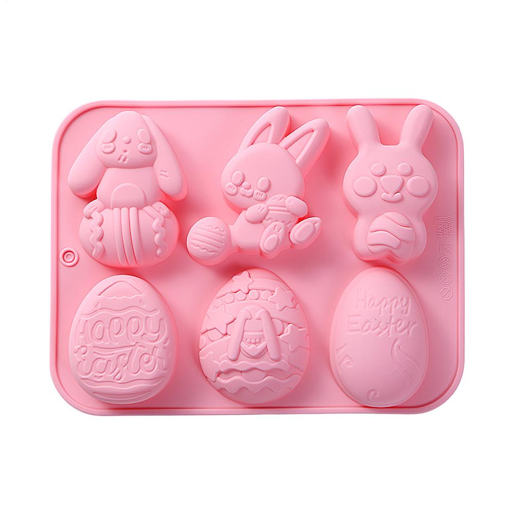 Chocolate Silicone Mold Easy Release HandmadeCraft-Making Tool 3D Rabbit Silicone Mold for Ice Soap Cake Decoration Cupcake