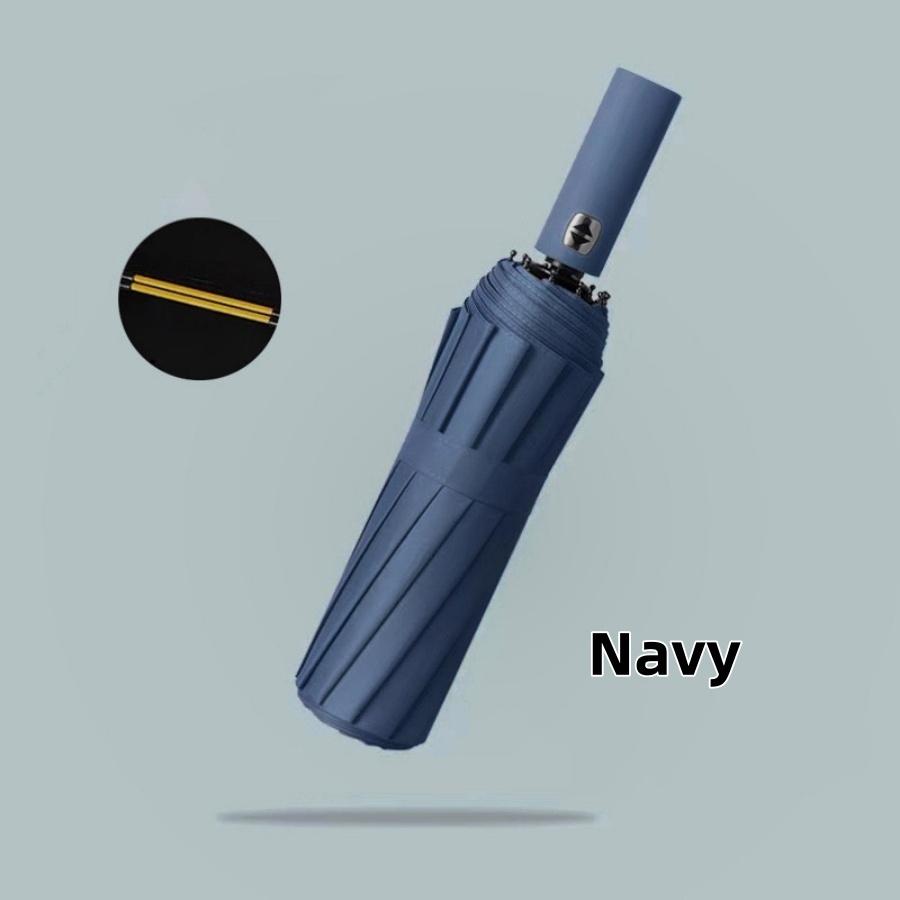 24 Bones Automatic Solid color Umbrella for Men Women Large 3 Fold Windproof,Waterproof Sunshade Sun UV Protection Umbrellas