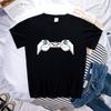 Neuartige kreative Spielkonsole 3D-gedrucktes Muster Damen-Shirt Kurzarm T-Shirt