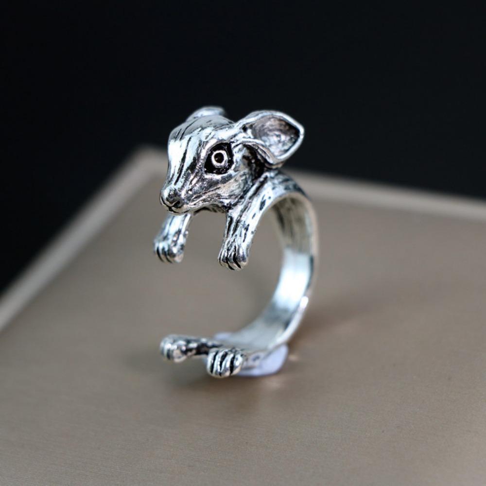 European and American Men's Trendy Metal Ring, Retro Style Cool and Handsome Design Totem Geometric Men's Ring