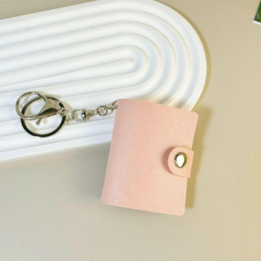 2" Leather Mini Photo Album Keychain for Photo Booth Strips, ID Photos & Child Growth