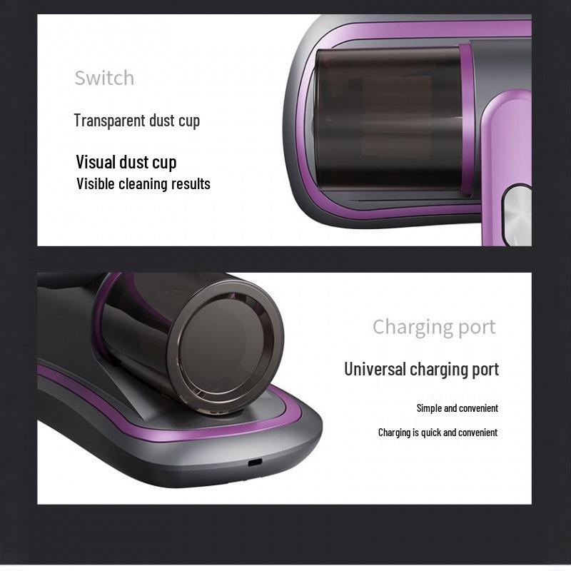 Wireless High-Suction Mite Removal and Sterilization Handheld Vacuum Cleaner