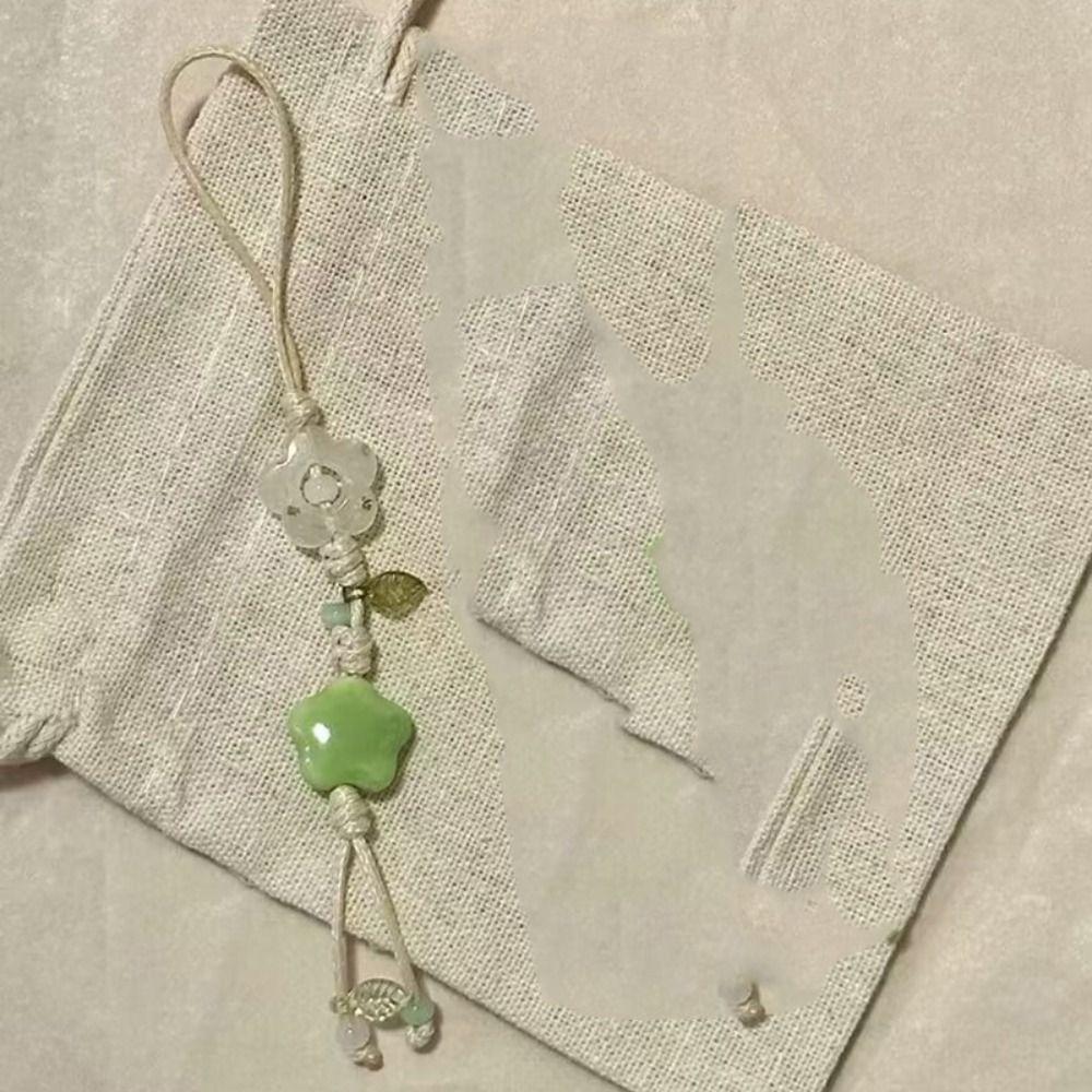 Pastel Colors Star Flower Phone Charm Ceramic Beaded Phone Lanyard Mobile Phone Strap  Women Girls
