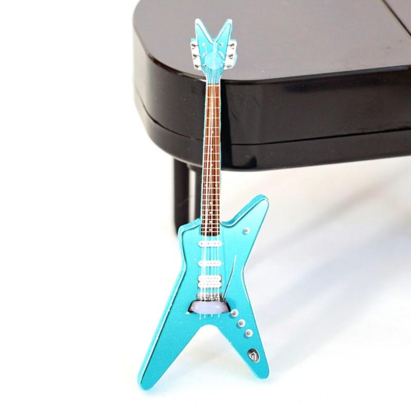 1:12 Dollhouse Miniature Instrument Guitar Model Decorative Ornament Crafts Household for Children Girls Boys Wedding
