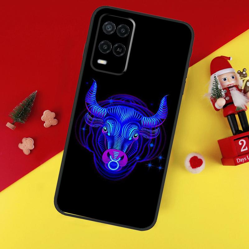 Neon Zodiac Signs Case For Oppo A78 A98 A18 A38 A58 A5 A6 Pro A54 A74 A94 A17 A57 A80 A60 A40 A96 A76 A16 A15