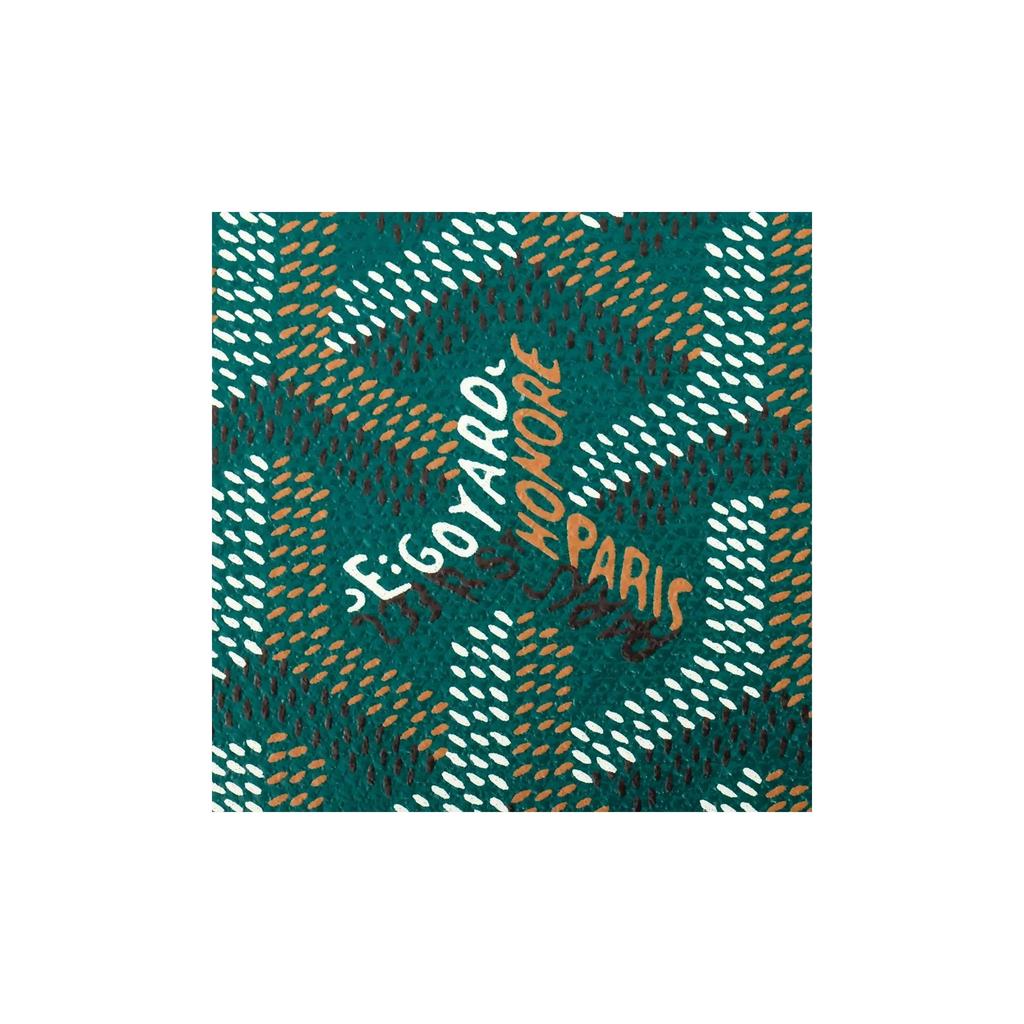 Goyard Grenelle Full-Printed Monogram Flap Pocket Wallet Cowhide Leather Passport Holder  Unisex Green