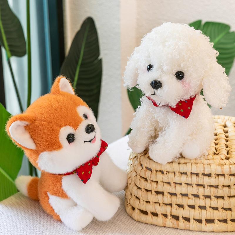 Simulation dog plush toy Teddy doll Shiba Inu throw pillow grab machine doll cute pet ornament birthday gift
