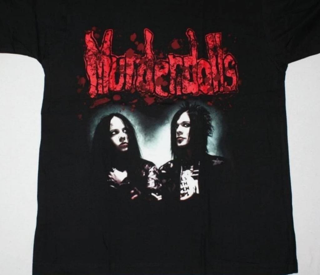 Vtg MURDERDOLLS Band Music Lover Heavy Cotton Black Unisex T Shirt