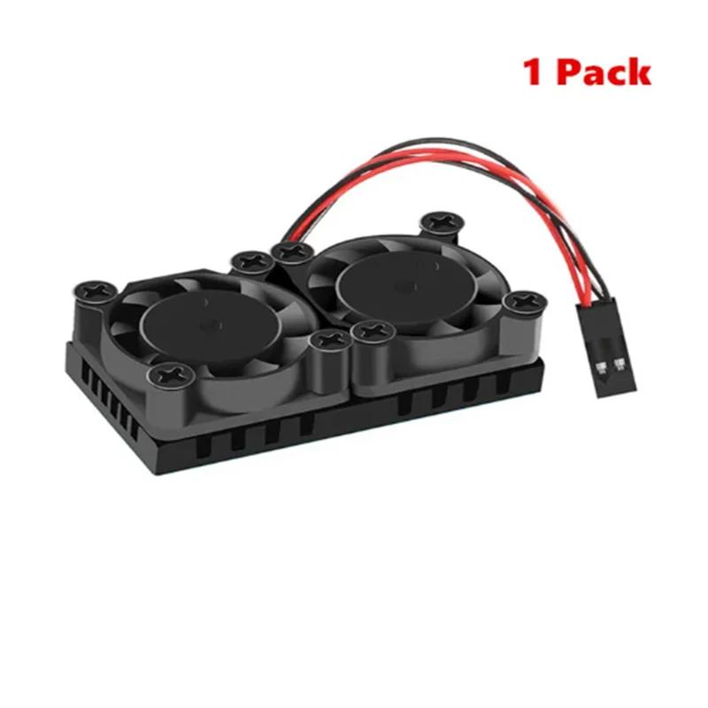 

For Raspberry Pi 4 Cooling Fan Kit Dual Fans with Thermal Conductive Adhesive Tape and Heat Sink for Raspberry Pi 4,3 B+ 2