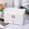 Three-Layer High-End Jewelry Storage Box with Drawers and Partitions
