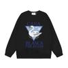 Unisex Oversized Cotton Graphic Print Crewneck Sweatshirt Winter Casual Wear