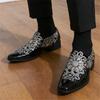 Módní Nové Pánské Špičaté Nýtované Sequin Slip-on Boty Britský Gentleman Punk Svatba Homecoming Pánské Tenisky