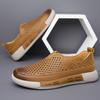 Summer Hollow Casual Leather Shoes, Breathable Hole Shoes, Trendy Soft-soled Outdoor Sports Shoes