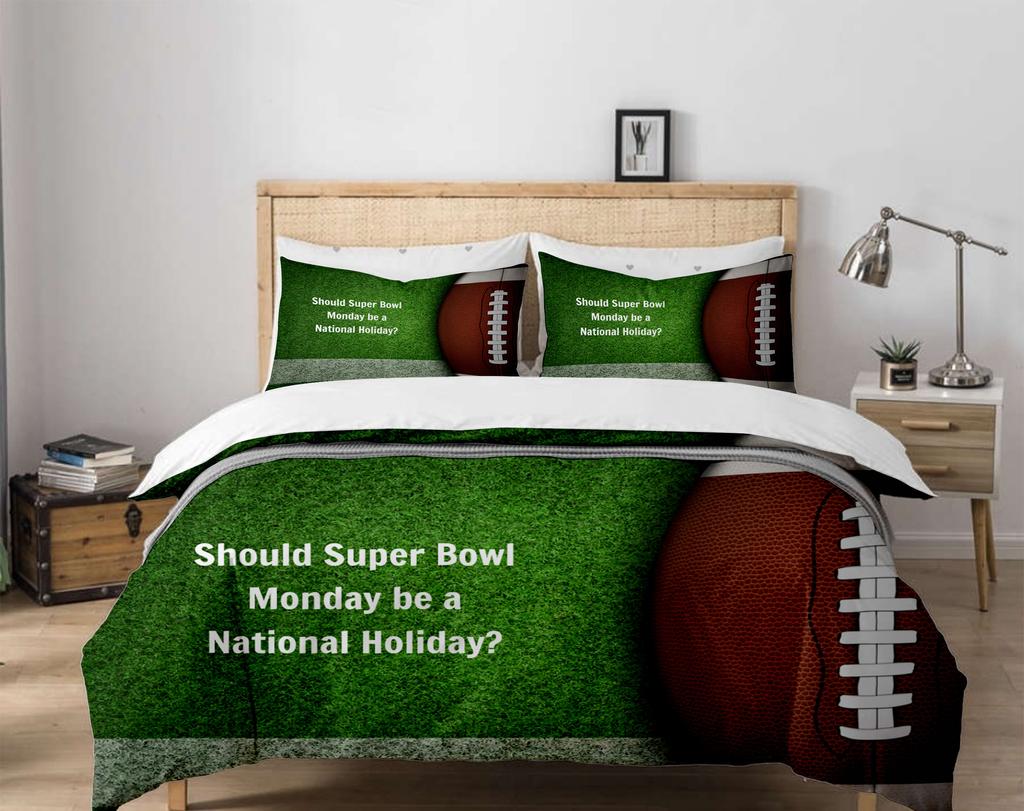 Back To School Rugby Duvet Cover Set King Queen Double Full Twin Single Size Bed Linen Set