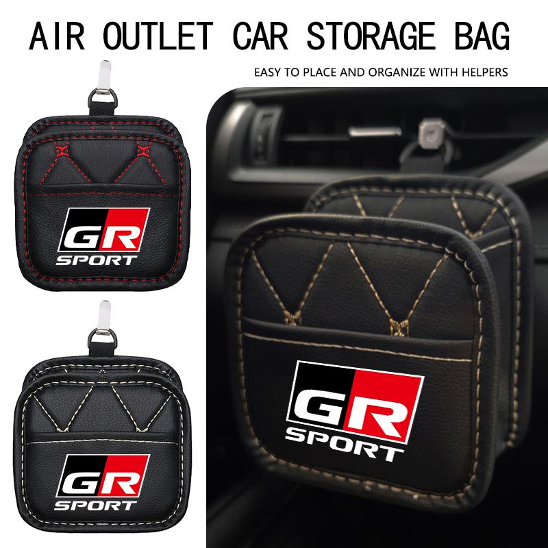 Car Sundries Box Dashboard Organize Air Vent Storage Bag Hanging Box For Toyota Yaris Corolla Rav4 CHR Auris Cruiser Prius Voxy sio3