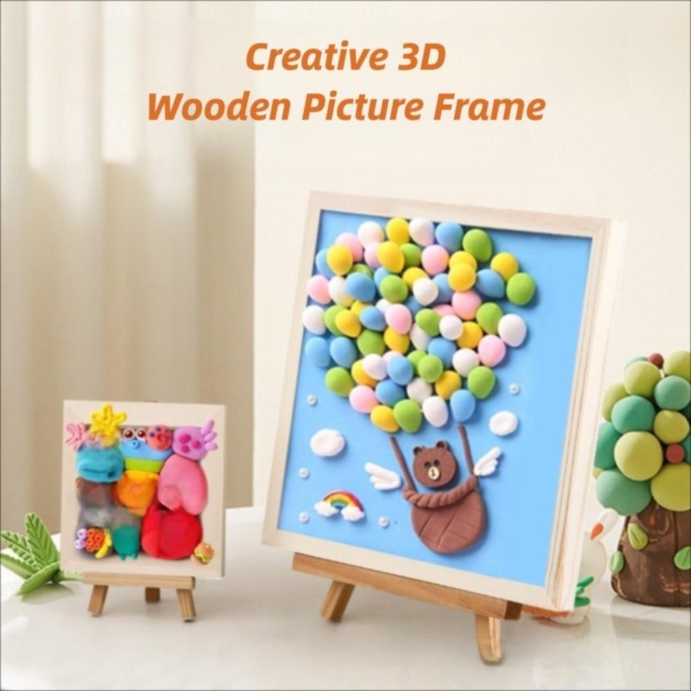 Wooden Picture Frame Multi Size Wooden Photo Holder Art Puzzle Holder  Children Painting Drawing