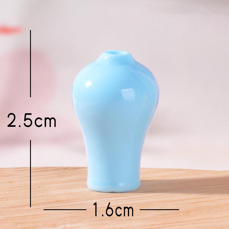 8Pcs Mini Colorful Vase Bottles/Pots Handmade Dollhouse Miniatures Vase Doll House Decora Kitchen Ornament DIY Accessories