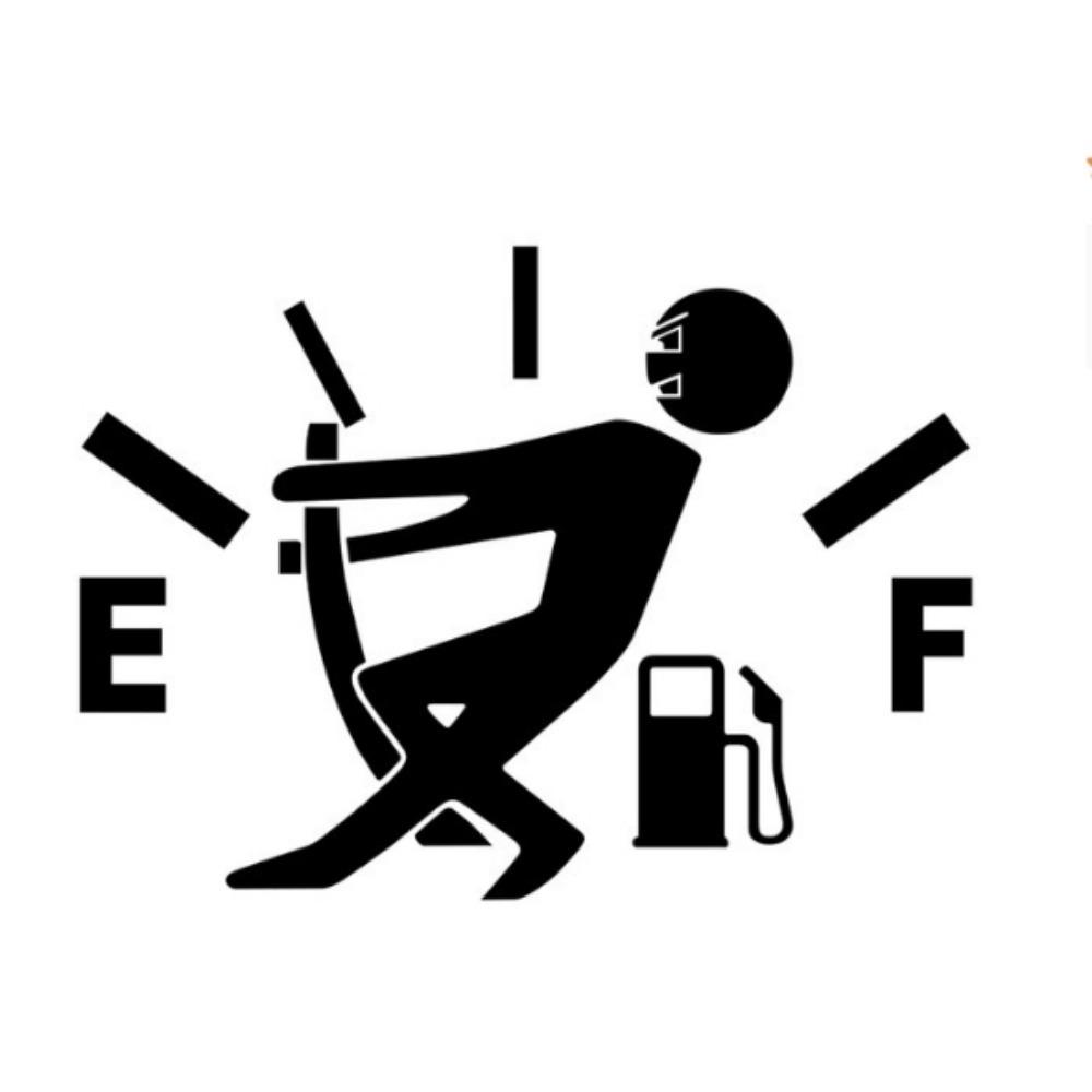 

Забавная наклейка на автомобиль с пустым бензобаком, водонепроницаемая виниловая наклейка для автомобиля, мотоцикла, грузовика — классная идея для подарка! 10*13.3CM, 1PC чёрный