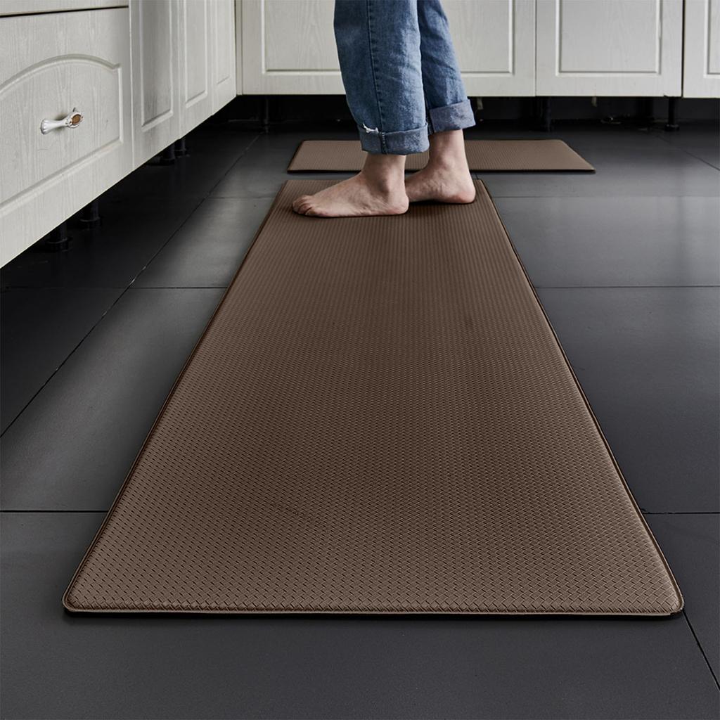 Thick PVC Leather Kitchen Floor Mat With Long Waterproof And Slip Foot Pad