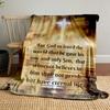 John 3:16 Scripture Throw Blanket  Printed Blanket for Living Room Bed Couch Lunch Break Soft Cozy Blanket for Friend's Festival Gift