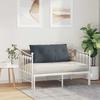 Back Cushion Dark Grey 100 x 50 cm Cord Fabric