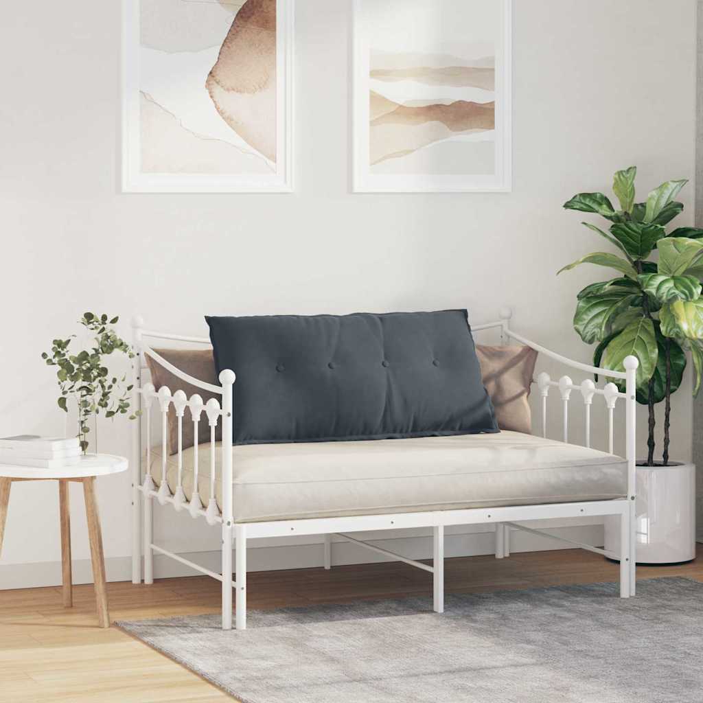 Back Cushion Dark Grey 100 x 50 cm Cord Fabric