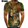 T-Shirts Tier Jaguar 3D Gedruckt Sommer Herren T-Shirts Streetwear Rundhals Hip Hop Übergroßes T-Shirt Herren Tops Kleidung