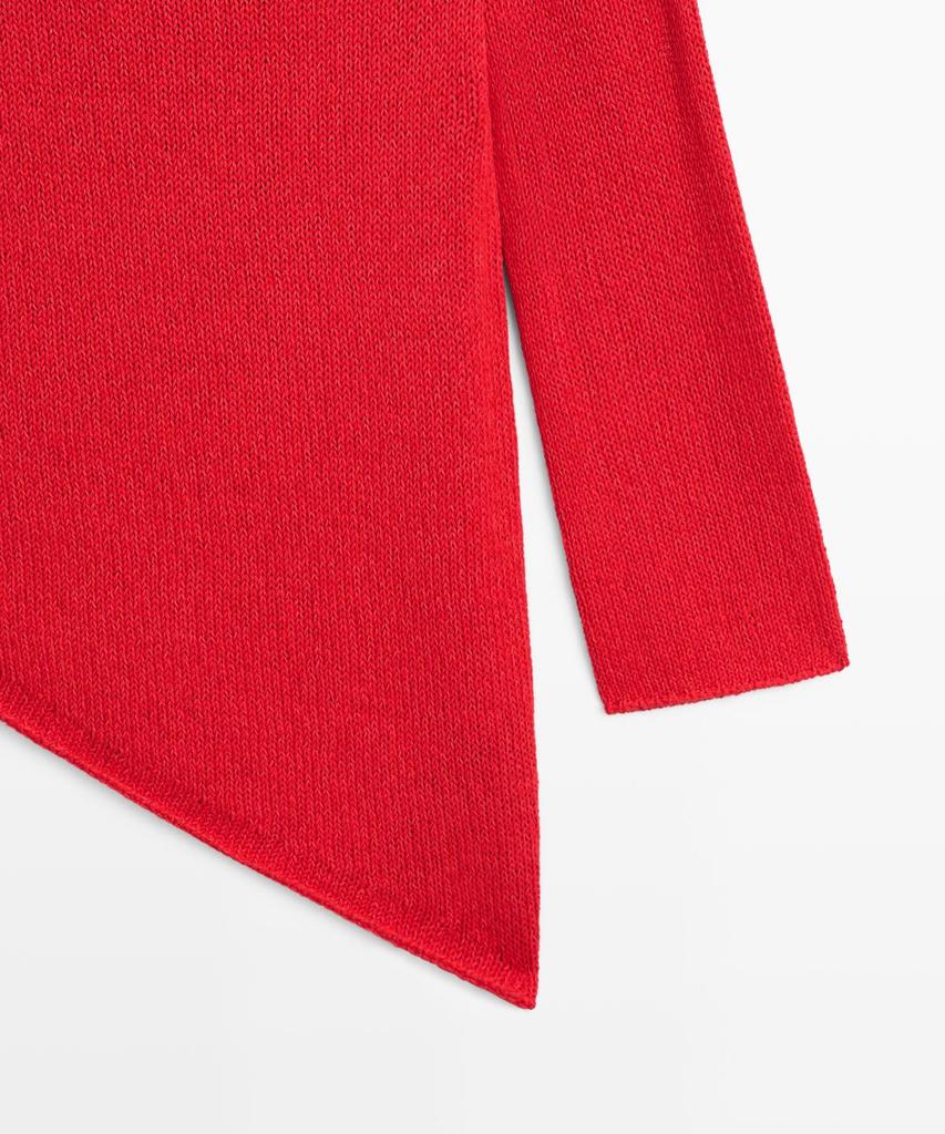 Masimodutti Asymmetric Cut Knit Sweater