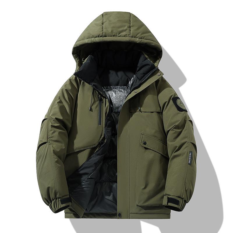 Men's Graphene-Enhanced Warm Winter Cotton Jacket - Trendy, Loose Fit, and Hooded for Casual Wear