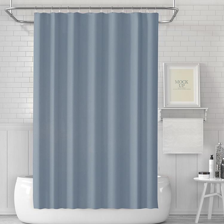 3D Printed PEVA Shower Curtain with Hooks – Thick, Waterproof, Mildew-Resistant Bathroom Partition