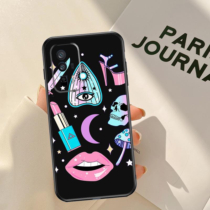Girly Pastel Witch Goth Case For Xiaomi 14 15 Ultra 13T 14T 15T Pro 17 Pro Max POCO X7 Pro X3 X5 X6 F5 F6 F7 F8 Coque