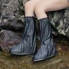 Rain Boot Shoe Cover Black Waterproof with Reflector High Top Clear Shoes Dust Covers for Motorcycle Bike Rain Cover Men Women